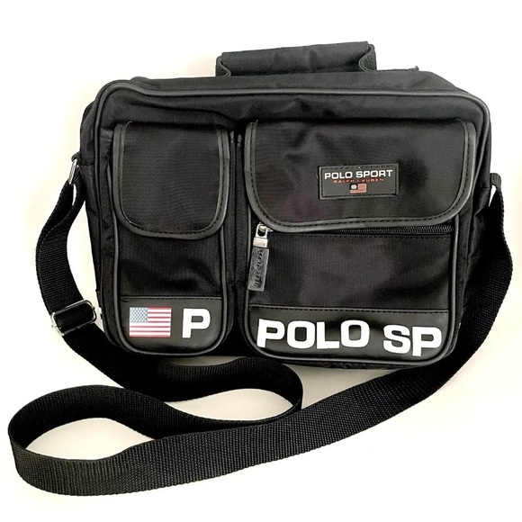 VINTAGERalph Lauren POLO SPORT Messenger Crossbody Shoulder Bag RARE